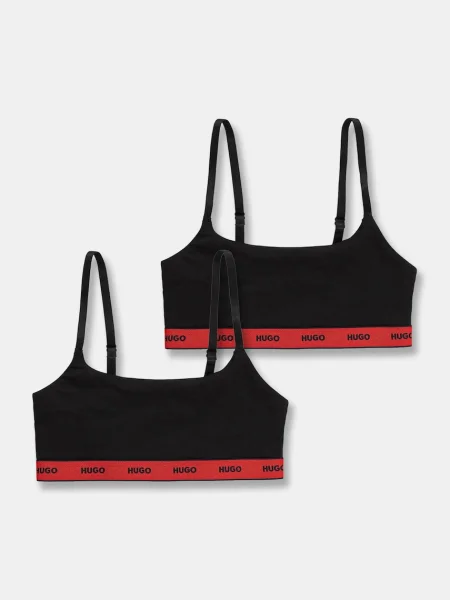 Сутиен HUGO 2 броя с изчистен дизайн черно