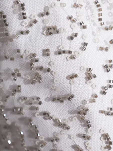 Top Samsøe Samsøe cu mărgele alb