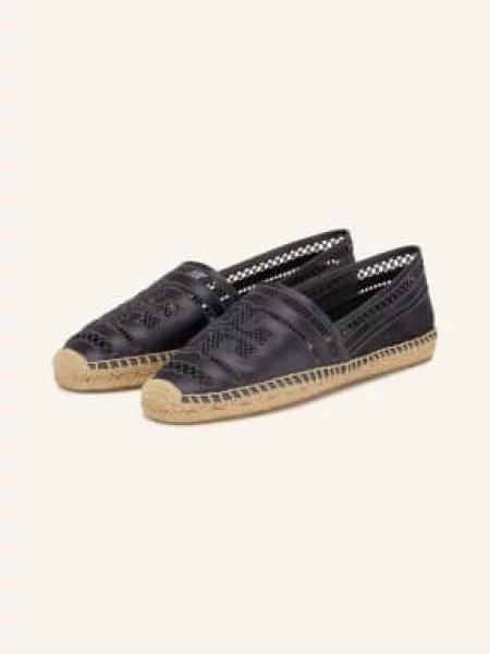 Tory Burch Espadrilky Open Weave tmavě modrá béžová