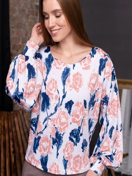 Джемпер LadyLike білий/рожевий білий