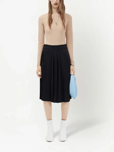 Plisuoti šortai Mm6 Maison Margiela juoda