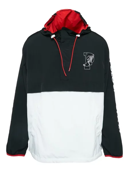 Половин цип ленена риза Polo Ralph Lauren с принт синьо