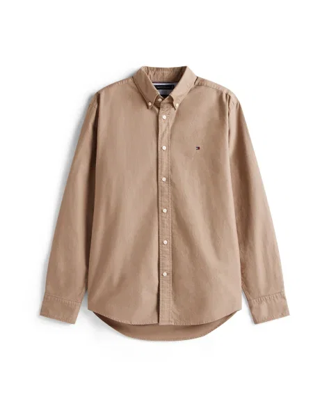 TOMMY HILFIGER Cămașă HERITAGE maro cămilă bej