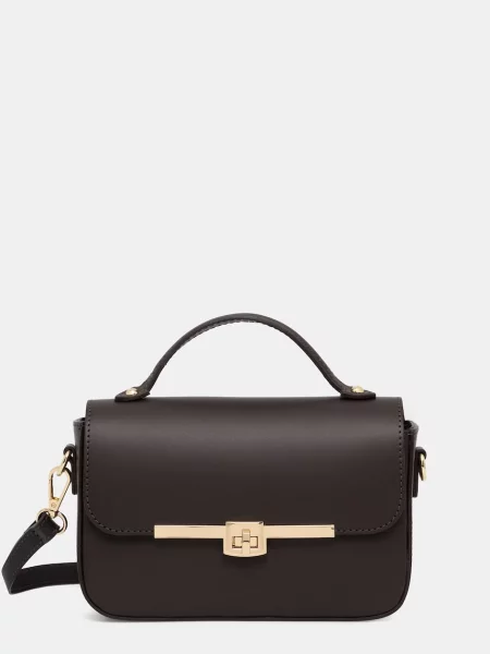 Answear.LAB crossbody torba za žene kožna smeđa