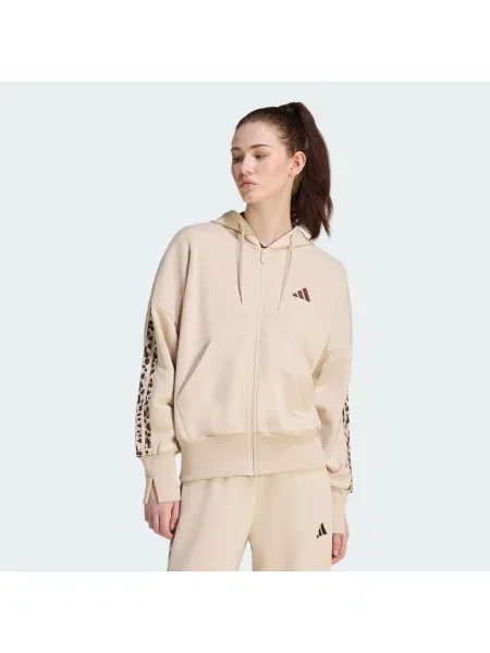 ADIDAS SPORTSWEAR Sportovní mikina Seasonal Essentials režná / čokoládová / mokka