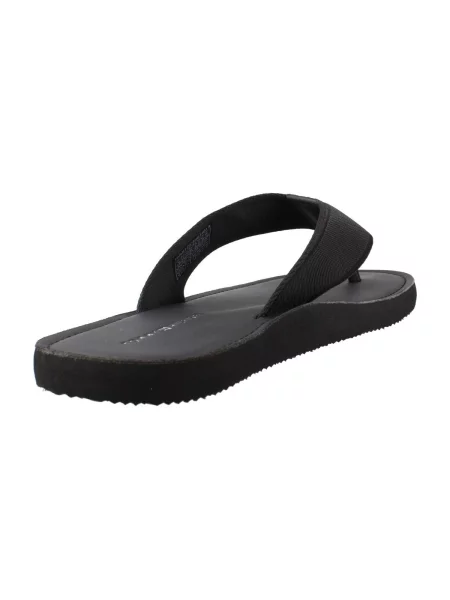 Tommy Hilfiger șlapi bărbați HILFIGER LEATHER BEACH SANDAL negru