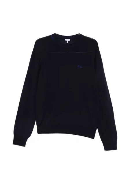 Pulover Loewe cu broderie albastru