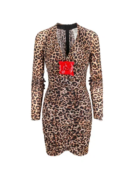 Leopárdmintás mini ruha Blumarine nyomtatás rózsaszín