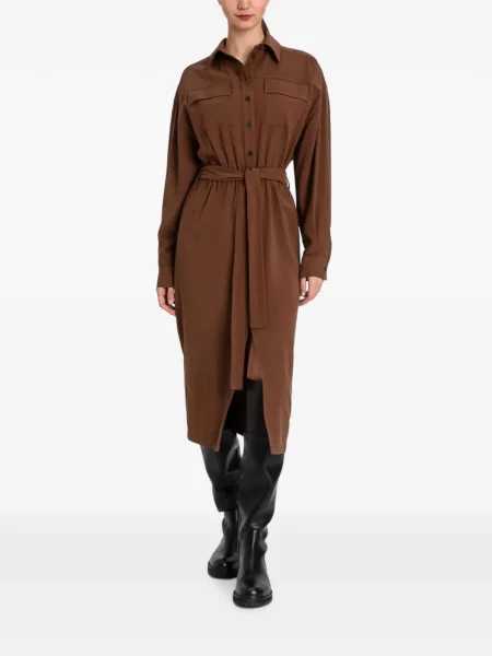 Rochie tip cămașă Twinset maro