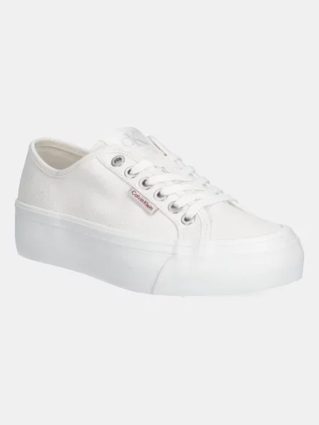Ниски кецове Calvin Klein Jeans VULC FLATFORM CTN LOGO TAG бяло