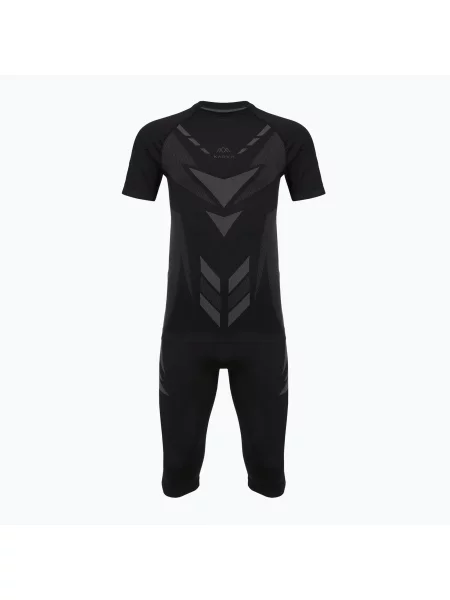 Set de lenjerie termoactivă pentru bărbați KADVA Alpinestep Thermo SH Light Plus Set Black negru