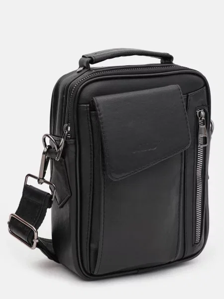 Кожаная сумка через плечо Ricco Grande черная