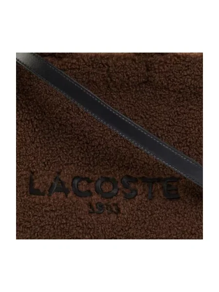 LACOSTE Geantă de umăr Lacoste Petit sac cabas Heritage Noir/Marron' maro