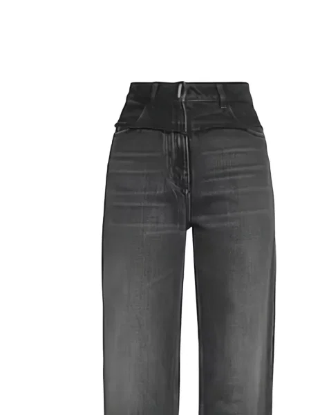 Blugi Givenchy cu talie înaltă gri