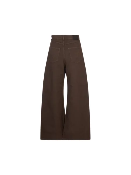 Szerokie jeansy Sportmax brązowe