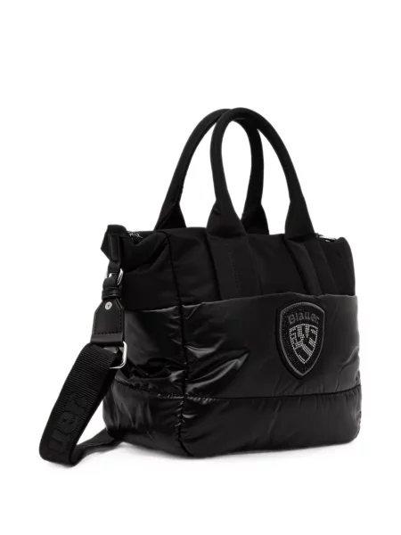 Geantă shopper Blauer cu autograf negru