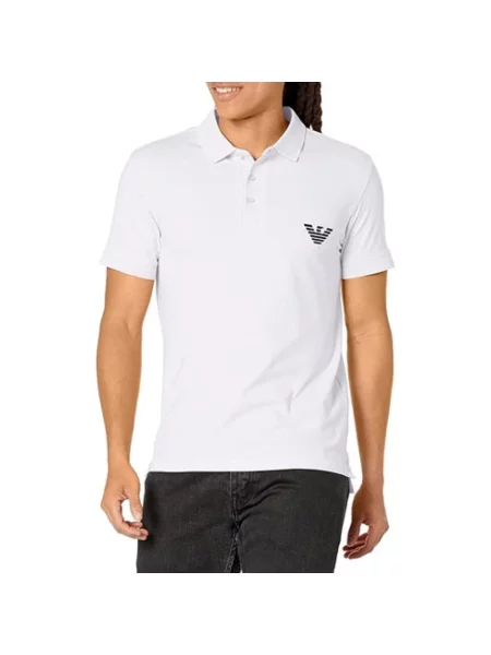 Koszulka polo Emporio Armani biała