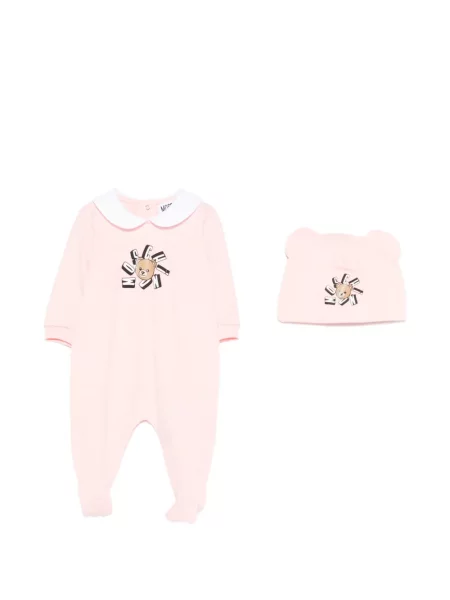 Piżama dziecięca Moschino różowa