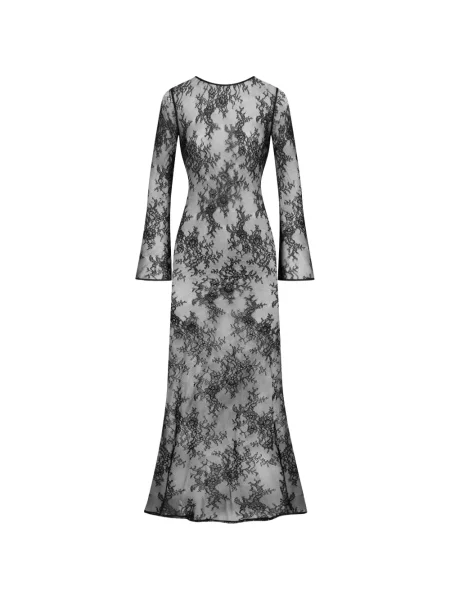 Nėriniuotas kostiumas maksi maxi suknele Maison Close juoda