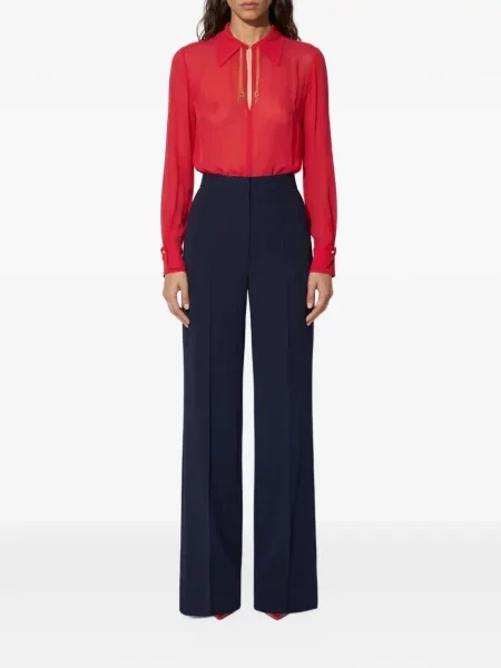 Ușor pantaloni Elisabetta Franchi albastru