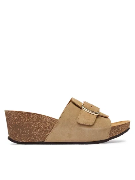 Scholl Шльопанці Tropica Buckle Med. бежевий