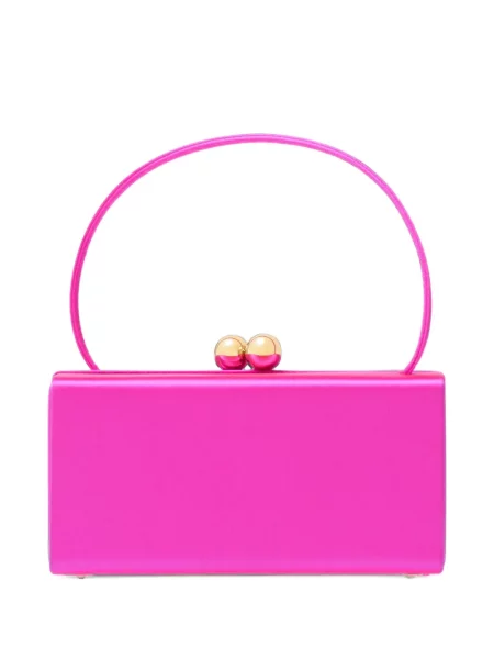 Geantă Carolina Herrera din satin roz