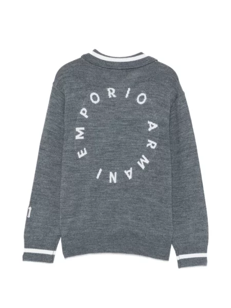 Sweter dziecięcy Emporio Armani szary