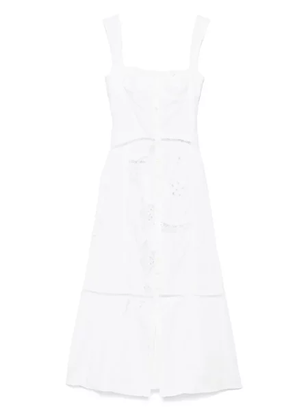 Sukienka midi Marine Serre do kolan garniturowa biała