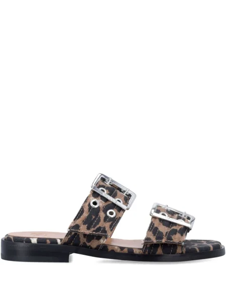 Sandale Ganni cu cataramă maro