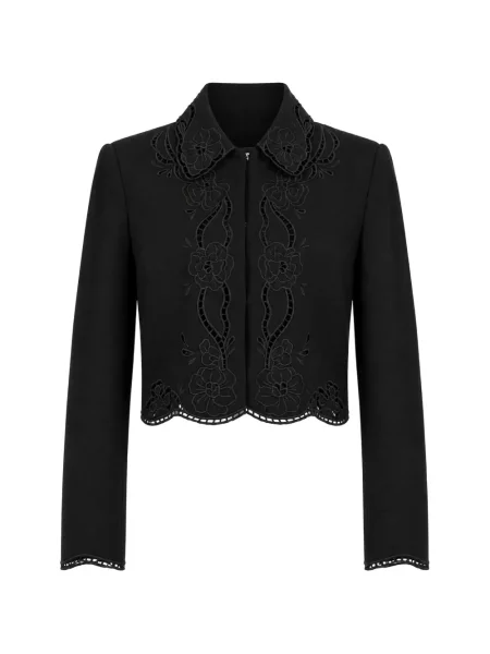 Geacă Twinset cu model floral negru
