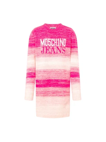 Sukienka maxi Moschino gradientowa różowa