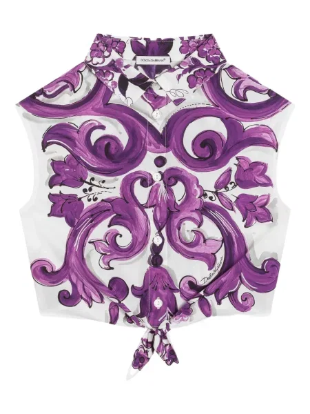 Koszula dziecięca Dolce And Gabbana fioletowa