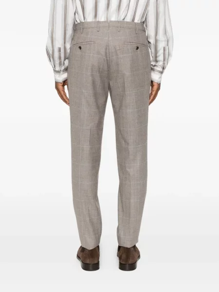 Pantaloni Incotex în carouri gri