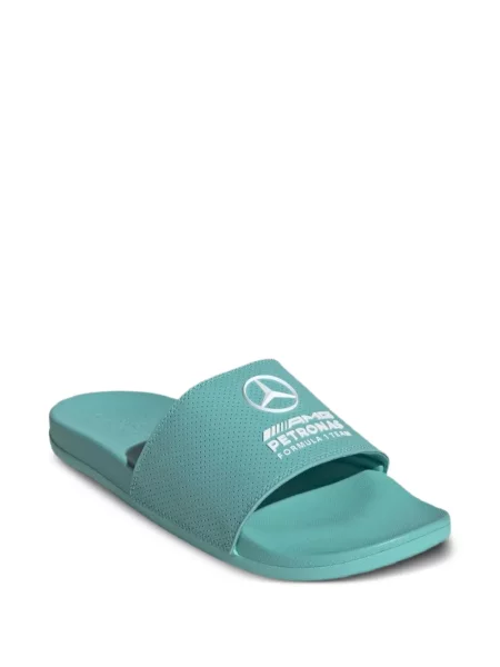 Șlapi Adidas Cloudfoam cu șireturi din dantelă cu perforații gri