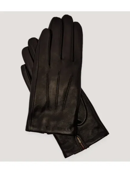 MM Bőr kesztyű LEMMA gyapjú hozzáadásával fekete