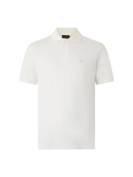 Koszulka polo Emporio Armani z logo biała