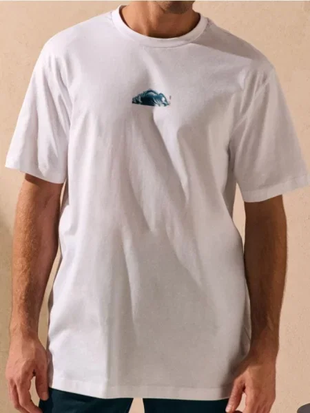 Sinsay Tričko s krátkými rukávy a potiskem bílá