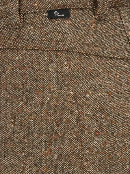 Pantaloni Moncler Grenoble din tweed maro