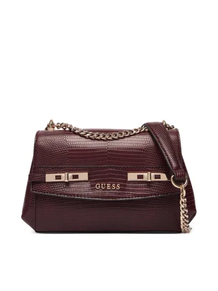 Guess Дамска чанта Melinda Mini бордо