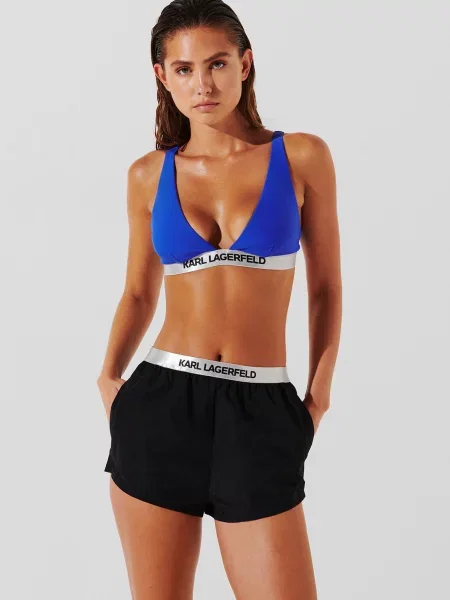 Талія спортивні шорти Karl Lagerfeld з високою посадкою чорні