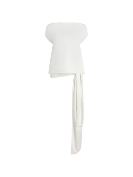 Top Proenza Schouler din jerseu alb