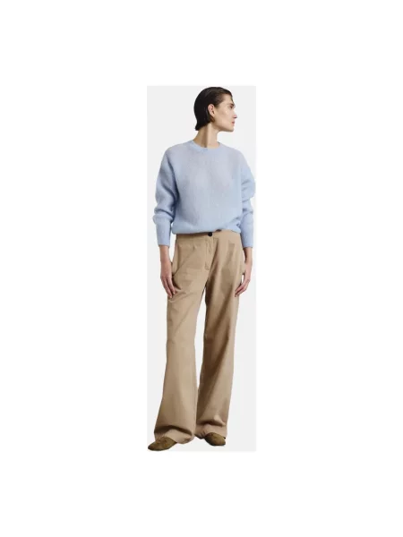 Moherowy sweter Pomandere niebieski