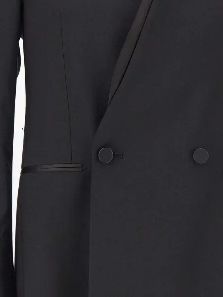 Blejzer Tagliatore s V-izrezom na dvostruko kopčanje crna