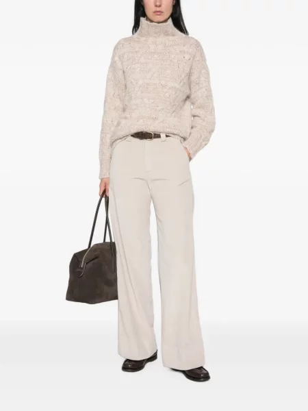 Pantaloni White Sand alb