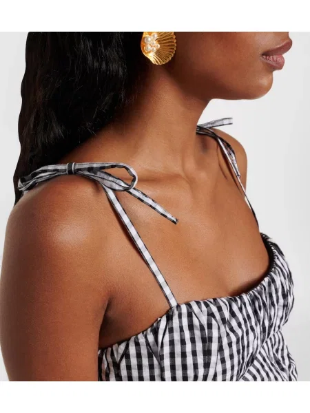 Top Faithfull din poplin negru