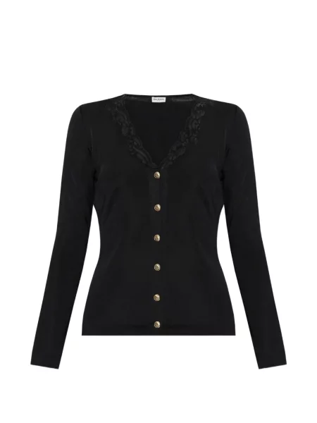 Cardigan Balmain din dantelă negru