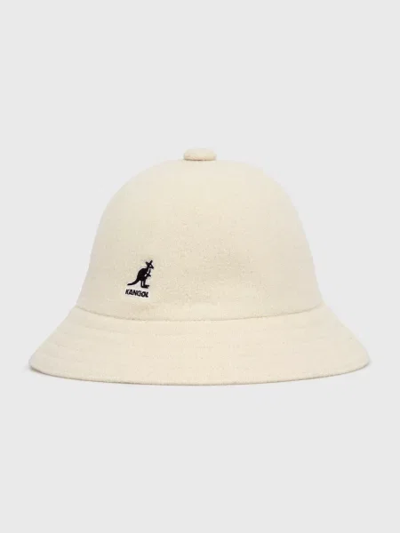 Kapelusz Kangol wełniany casual biały