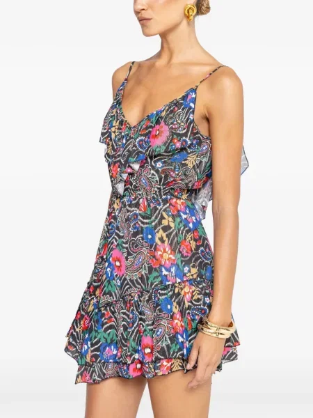 Rochie mini Nissa cu volane negru