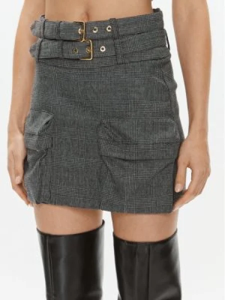 Pinko Fustă cu adaos de lână gri