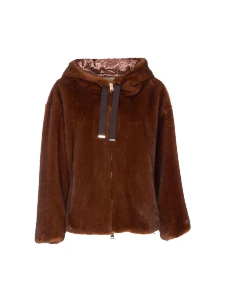 Kurtka z kapturem Herno z kapturem brązowa